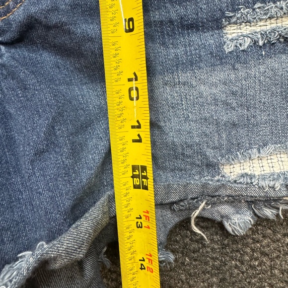 Rewash Frayed Denim Blue Shorts - Picture 4 of 6